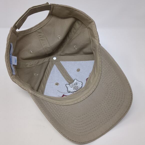 Happy Husky Strapback Hat Tan One Size Embroidered Port & Company - Picture 6 of 9